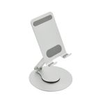 McStorey 360° Döner Telefon Tablet Standı – iPad, iPhone, Android ve Tüm Cihazlarla Uyumlu Ayarlanabilir Masaüstü Tutucu | Yüksek Stabilite, Çok Açılı Görüntüleme Gümüş