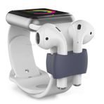McStorey Apple Watch Kordon Tutucu Silikon AirPods Taşıyıcı Kaymaz Aparat Series 9 8 7 SE Ultra Uyumlu Lacivert Mavi