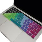 McStorey Arapça Keyboard Cover MacBook Pro Touch Bar 13 inç 15 inç Uyumlu A1706 A1989 A2159 A1707 A1990 | UK ISO Ters L Enter Silikon Klavye Koruyucu Pembe Yeşil
