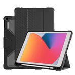 McStorey iPad 10 Kılıf 10.9 İnç 10. Nesil 2022 Uyumlu A2696 A2757 A2777 A3162 Darbeye Dayanıklı Standlı Kalem Bölmeli Şeffaf Arka Kapak Military Tablet Kılıfı Siyah