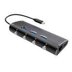 McStorey iPhone USB-C Hub Adaptör – USB 3.0 + HDMI Dönüştürücü + Çoklayıcı – 100W PD Şarj & Tak-Çalıştır iPad MacBook Uyumlu Gümüş