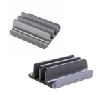 McStorey Laptop Standı Dikey Metal Stand MacBook ile Uyumlu Ergonomik Notebook Bilgisayar Tutucu Masaüstü Düzenleyici Alüminyum Gri