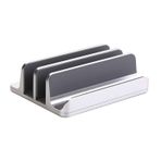 McStorey Laptop Standı Dikey Metal Stand MacBook ile Uyumlu Ergonomik Notebook Bilgisayar Tutucu Masaüstü Düzenleyici Alüminyum Gümüş