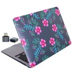 McStorey MacBook Air 13.6 İnç Çiçek Desenli Kılıf A2681 A3113 A3240 A3449 M2 M3 M4 M5 Uyumlu Kristal Parlak Sert Kapak Hard Case Pembe Mavi