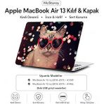Mcstorey Macbook Air 13 İnç Kılıf A1369 A1466 Uyumlu (2010–2017) Baskılı Desenli Sert Kapak Koruyucu Hard Case R-177