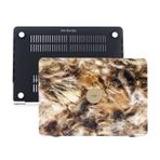 McStorey MacBook Air 13 İnç Kılıf A1369 A1466 Uyumlu Hard Case Sert Koruyucu Kapak Ahşap Dokulu Vinleks Kaplama İnce Hafif Çizilme Korumalı Kahverengi