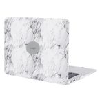 McStorey MacBook Air 13 inç Kılıf A1369 A1466 Uyumlu Sert Kapak Deri Kaplama Mermer Desenli Hard Case | 360° Koruma Beyaz