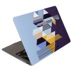 McStorey MacBook Air 13 İnç Kılıf A2337 M1 A2179 A1932 Uyumlu Hard Case Sert Kapak Geometrik Desenli UV Baskılı Koruyucu Kılıf İnce Hafif Laptop Kılıfı Siyah
