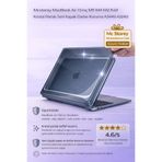 Mcstorey MacBook Air 13 inç M5 M4 M2 Kılıf Kristal Parlak Sert Kapak Darbe Koruma A3449 A3240