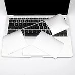 McStorey MacBook Air 13 İnç Palm Koruyucu ve Trackpad Koruyucu Uyumlu A1466 A1369 2010-2017 Avuç İçi ve Touchpad Koruma Seti Gümüş