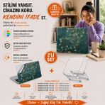 McStorey MacBook Air 13,6 inç M2 M3 M4 M5 A2681 A3113 A3240 A3449 Kristal Şeffaf Sert Kılıf, Çiçek Desenli 3M Sticker USB-C Adaptör Hediyeli Set