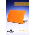 Mcstorey MacBook Air Kılıf 13 inç A1369 A1466 Uyumlu Mat Buzlu Şeffaf Koruyucu Hard Case 2010-2017 Turuncu