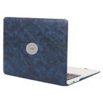 McStorey Macbook Air Kılıf 13 inç Deri Leat01 Eski USB Girişli Model 2010-2017 A1369 A1466 ile Uyumlu Lacivert