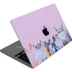 McStorey Macbook Air M1 Kılıf A2337 ile Uyumlu Koruyucu Kaplama Laptop Sticker Animal03 Açık Pembe