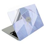 McStorey Macbook Air M1 Kılıf Kaplama Yapıştırma Sticker Laptop Koruyucu A2337 ile Uyumlu Marble14 Gri