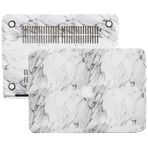 McStorey MacBook Air M1 Kılıfı A2337 Uyumlu 13 İnç Premium Deri Kaplama Mermer Desenli Hard Case A2179 A1932 Sert Koruyucu Kapak Çizilme ve Darbe Koruma Kılıfı