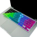 McStorey MacBook Klavye Koruyucu Türkçe Q Silikon Uyumlu Dazzle Desenli Air 13 inç A1466 A1369 Pro 13 inç A1502 A1425 Pro 15 inç A1398 A1286 Pro 17 inç A1297 Pembe Yeşil