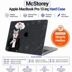 McStorey MacBook Pro 13 Baskılı Kılıf A1706 A1708 A1989 A2159 A2251 A2289 A2338 M1 M2 Uyumlu Sert Kılıf İnce Hafif Koruyucu Kapak Dog01NL Dog 64