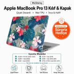 McStorey MacBook Pro 13 Çiçek Desenli Kılıf A1706 A1708 A1989 A2159 A2251 A2289 A2338 M1 M2 Uyumlu TPU Sert Kılıf İnce Hafif Koruyucu Kapak Yeşil