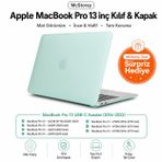 McStorey MacBook Pro 13 Mat Kılıf A1706 A1708 A1989 A2159 A2251 A2289 A2338 M1 M2 Uyumlu TPU Sert Kılıf İnce Hafif Buzlu Koruyucu Kapak Açık Yeşil