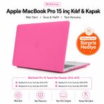 McStorey MacBook Pro 15 Mat Kılıf A1707 A1990 Uyumlu Sert TPU Kılıf İnce Hafif Koruyucu Kapak 2016-2019 Pembe