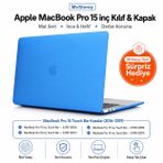 McStorey MacBook Pro 15 Mat Kılıf A1707 A1990 Uyumlu Sert TPU Kılıf İnce Hafif Koruyucu Kapak 2016-2019 Şeffaf Mavi