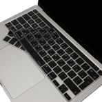 McStorey MacBook Pro Arapça Klavye Koruyucu UK ISO Ters L Enter A2338 M1 M2 A2251 A2289 A2141 Uyumlu Silikon Keyboard Cover Touch Bar Siyah