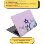 McStorey Macbook Pro Kılıf 13inç M1-M2 Sticker Kaplama Laptop Koruyucu A2338 ile Uyumlu Animal03 - Açık Pembe