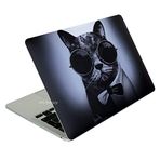 McStorey Macbook Pro M1-M2 Kılıf A2338 ile Uyumlu Laptop Sticker Koruyucu Kaplama Cat01NL Siyah