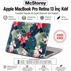 McStorey MacBook Pro Retina 13 İnç Kılıf A1425 A1502 Uyumlu Tropikal Yaprak ve Çiçek Desenli Sert Kapak Hard Case İnce Hafif Laptop Koruyucu R-620