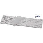 McStorey Magic Keyboard A1243 uyumlu klavye koruyucu Türkçe Q baskılı US UK İngilizce enter tipi uyumlu ince mat TPU silikon kaplama kolay tak çıkar yıkanabilir Şeffaf