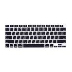 McStorey Rusça Klavye Koruyucu MacBook Air 13 A1932 A2179 A2337 M1 Uyumlu | US Amerikan Düz Enter ANSI | Rusça Baskılı Silikon Keyboard Cover Siyah