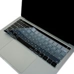 McStorey Türkçe Q Keyboard Cover MacBook Pro Touch Bar 13 inç 15 inç Uyumlu A1706 A1989 A2159 A1707 A1990 | US ANSI Amerikan Düz Enter Silikon Klavye Koruyucu Siyah Gri