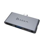McStorey Type-C Adaptör USB Çoğaltıcı HDMI Çevirici HDMI Çoğaltıcı Type-C 3.5mm Dönüştürücü Gri