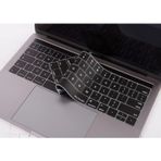 McStorey US İngilizce Klavye Koruyucu MacBook Pro 13 15 Touch Bar Uyumlu A1706 A1989 A2159 A1707 A1990 | Amerikan Düz Enter ANSI | Silikon Keyboard Cover Siyah