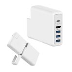 McStorey USB-C Adaptör için USB Çoklayıcı 61W 67W MacBook Şarj Adaptörü Uyumlu Mini Dock 4K HDMI USB-C PD 2x USB 3.0 Apple Güç Adaptörü Hub Beyaz