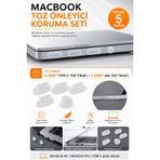 McStorey USB-C ve 3.5 mm Jack Toz Tıkacı Seti – Telefon Tablet Laptop Port Koruyucu, 4× Type-C + 1× Kulaklık, Toz Su Oksit Önleyici Silikon Kapak Şeffaf
