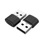 McStorey USB to Type-C Çevirici Adaptör | USB Girişli Cihazlardan Type-C Kablo Kullanımı için Tak-Çalıştır Dönüştürücü Siyah