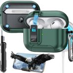 MCTOPZO AirPods Pro 2./1. Kılıf (2019/2022/2023) ile Uyumlu Telefon Standı ve Temizleme Kiti Magsafe, iPod pro USB-C Şarj Kapağı için Manyetik Otomatik Kilit