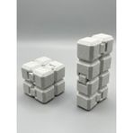 Mcy Dekor Sonsuz Küp Infinity Küp – Stres Atıcı, 3D Baskı, Eğlenceli ve Taşınabilir Fidget Oyuncağı - Beyaz