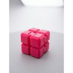 Mcy Dekor Sonsuz Küp Infinity Küp – Stres Atıcı, 3D Baskı, Eğlenceli ve Taşınabilir Fidget Oyuncağı - Pembe