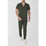 MCZ GİYİM Haki Renk Krep Kumaş Slim Fit Erkek Pantolon - Gömlek Alt Üst Takım