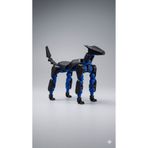 MD Design Dummy K9 Robot Köpek Figürü - 3D Yazıcı Eklemli Hareketli Oyuncak - Mavi Siyah
