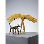 M&D Design Özel Tasarım 3D Baskı Robot Figür – Sarı Bird Dummy 13 ve Dummy Köpek Ikilisi