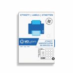 MD Labels Evrensel etiketler Ø 65 mm - DIN A4-100 yaprak etiketleri- 1200 etiket - belgeleri işaretlemek için yapışkan noktalar, ürünler