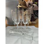 MD MİMOZA DEKOR Kristal Kahve Yanı Flüt Su Bardağı / Platin / Sunum / Soda Bardağı / Kadeh / 6 'lı / 150 ML