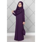 Md Tesettür Çocuk Namaz Elbisesi Mürdüm - 1