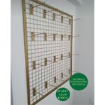 Md Vitrin Dekorasyon Tel Pano 80X100 cm Duvara Monte 4x4 Sk Telli Renk Gold 20 Adet 15 cm Kanca Dahil