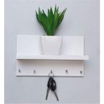 Mdesign Lü x s Anahtar Askısı - 5 Kanca Beyaz Anahtarlık Duvar Için 5