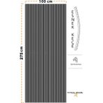 Mdf Ahşap Akustik Duvar Paneli - 100 x 275 cm - Antrasit